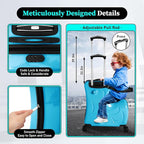 CNCEST 20"/24" Kid's Ride-on Travel Suitcase, Travel Rolling Luggage - Image 6