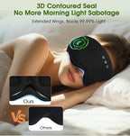 LC-dolida Bamboo Cotton Bluetooth Sleep Mask, 2 in 1 3D Soft Sleep Mask - Image 8