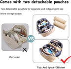 Travel Makeup Bags for Women Cosmetic Bag: Puffy Make up Bags Set of 3 - Image 6