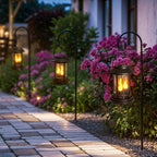 Beautyard Outdoor Solar Candles Lights Flickering Decorative Lantern Stake - Image 3