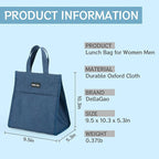 Della Gao Insulated Lunch Bag for Women Men, Waterproof Small Lunch Tote Lunch - Image 2