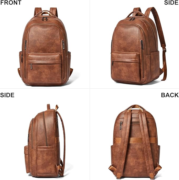 30L Business Laptop Backpack for Women Men, Travel Work Backpack Purse Faux - Image 7