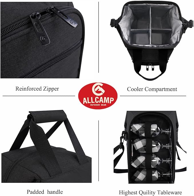 ALLCAMP 4 Bottle Wine Gift Bag - Image 5