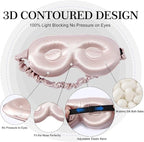 ZIMASILK Adjustable 22 Momme 100% Pure Mulberry Silk Sleep Mask, 3D Contoured - Image 2