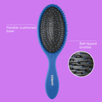 Detangling Hair Brush Set (Blue,Pink,Grey / 3 Count Full Size)