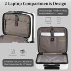 16 Inch Carry On Luggage with 2 Compartments - Image 3