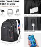 Backpack for Men Women, School Backpack, Large Quilted College Bookbag for Men - Image 5