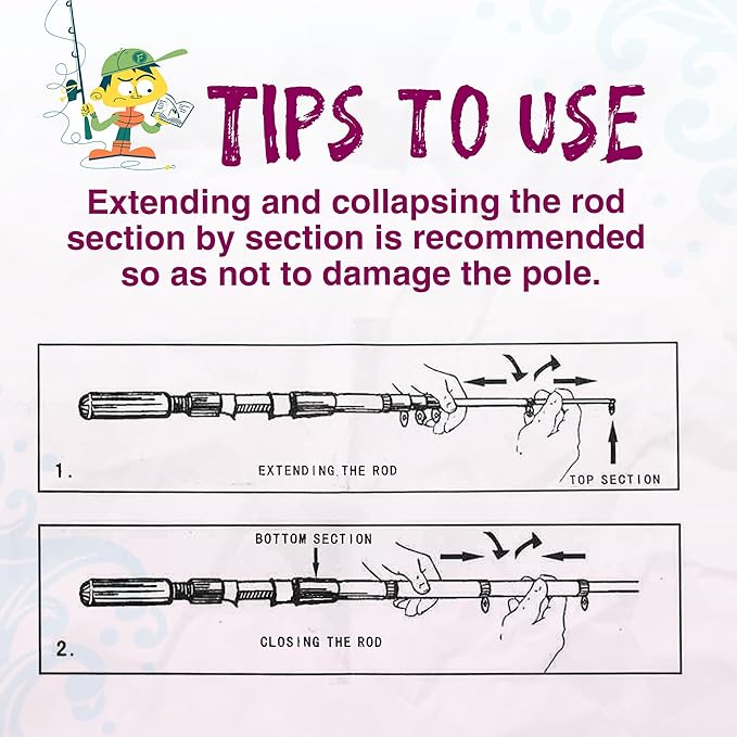 Kids Fishing Pole, Portable Telescopic Kids Fishing Poles - Image 7
