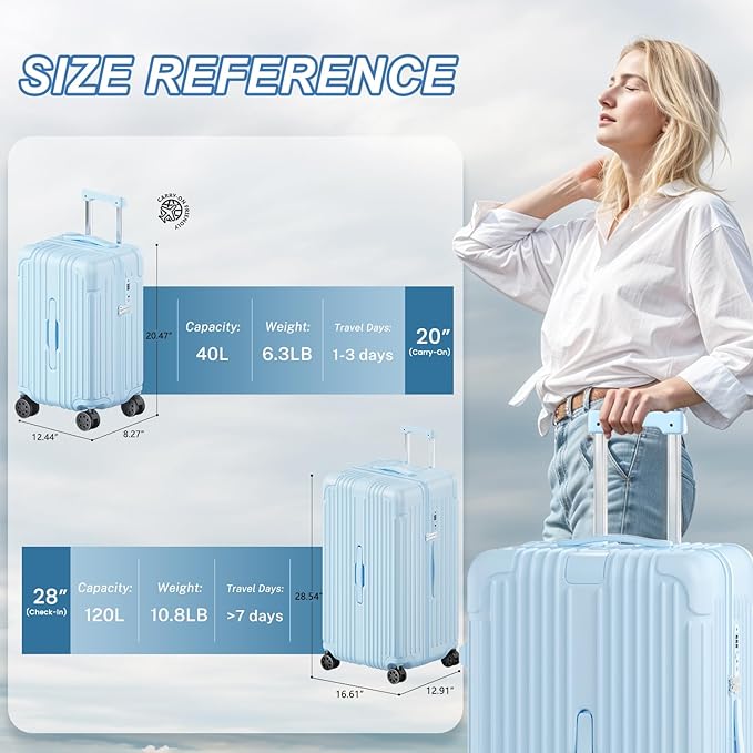 Krute Luggage Sets 2 Piece Suitcase - Image 2