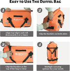 Waterproof Motorcycle Duffel Bag Roll Top Dry Duffel Bag - Image 4