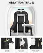 LOVEVOOK Laptop Backpack for Women, Travel Computer Work Bags - Image 4