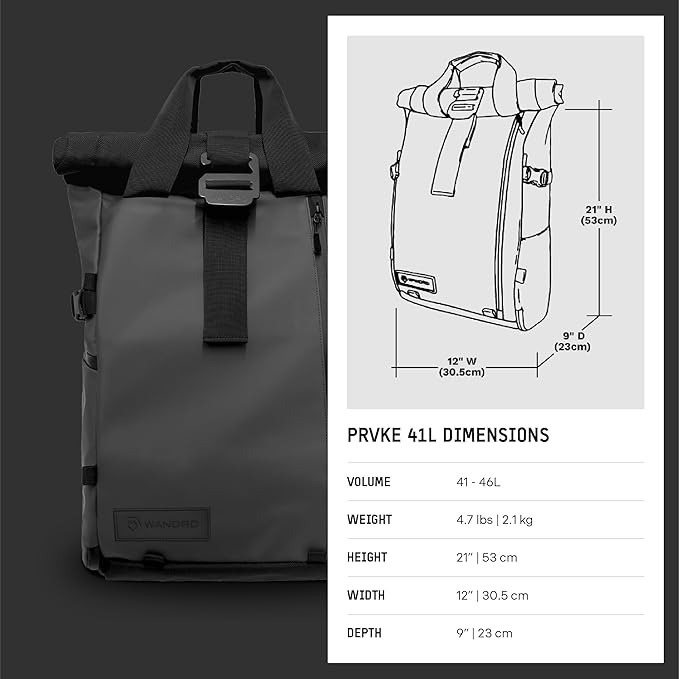 WANDRD PRVKE 41L, V3 Backpack: Weather-Resistant Travel & Camera Backpack - Image 10