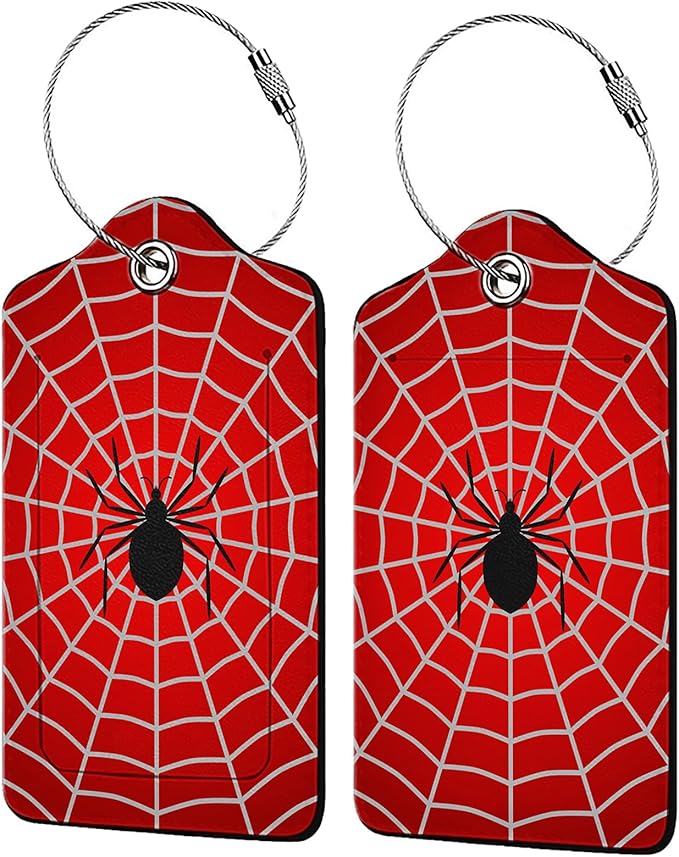 Spider Web 2-Pcs Premium Leather Tags by Unknown