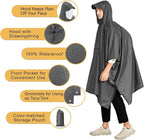 salamra Hooded Rain Poncho Waterproof Raincoat Jacket - Image 4