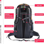 Bseash 50L Hiking Backpack, Water Resistant Lightweight Outdoor Sport Daypack - Image 7