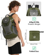 WATERFLY Lightweight Packable Hiking Backpack: 30L Foldable Travel Daypack - Image 2