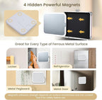 Makeup Case with Magnetic Lighted Mirror Makeup Organizer Box Travel Cosmetic - Image 2