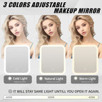 Travel Makeup Bag with Mirror and Light, Cosmetic Artist Organizer Case with - Image 2