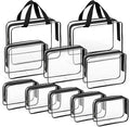 TISRATOK 10 PCS Clear Travel Makeup Toiletry Bag, Plastic PVC Cosmetic TSA by TISRATOK