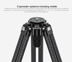 Leofoto LVC-253C+BV-15 King Kong Series Carbon Fiber Dual Leg Video Tripod w - Image 5