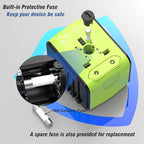 Travel Adapter Worldwide, Universal International Power Plug Adapter W/2.4A - Image 4