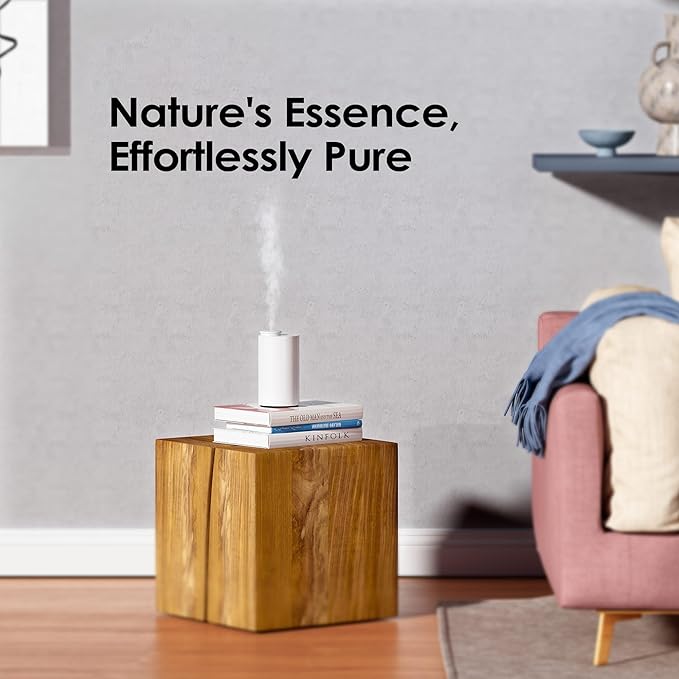Airversa Waterless Diffuser for Essential Oil, Car Diffsuer, Battery Operated Nebulizer, 0.7 Fl Oz/ 20mL, Mini Scent Air Machine, 3 Timers & 3 Mist Levels for Home, Room, Car, Office - AN6 Yogurt
