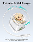 Retractable Wall Charger, 65W PD Fast USB C Charger Block - Image 2