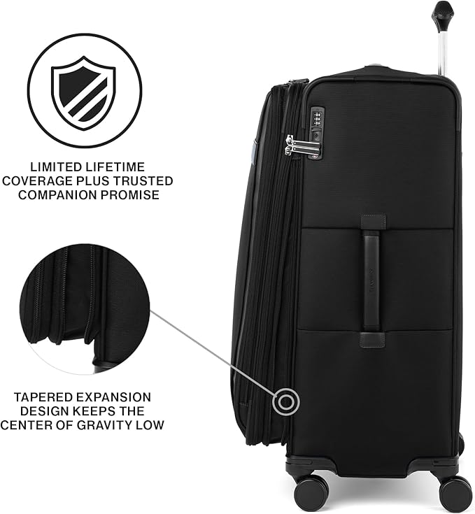 Travelpro VersaPack+ Lightweight Softside Expandable Checked Luggage, 8 Spinner - Image 6