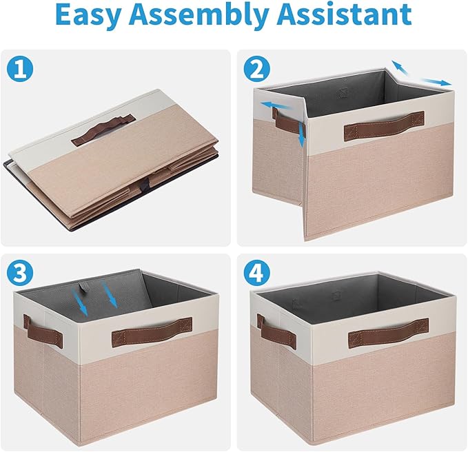 GhvyenntteS Large Fabric Storage Bins 6 Pack, Foldable Closet Storage Bins - Image 9