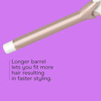Conair Double Ceramic 1-Inch Long Barrel Curling Iron, 1-Inch Barrel Creates Classic Curls to Loose Waves, Hair Curler for Use on Short, Medium, & Long Hair, White/Rose Gold
