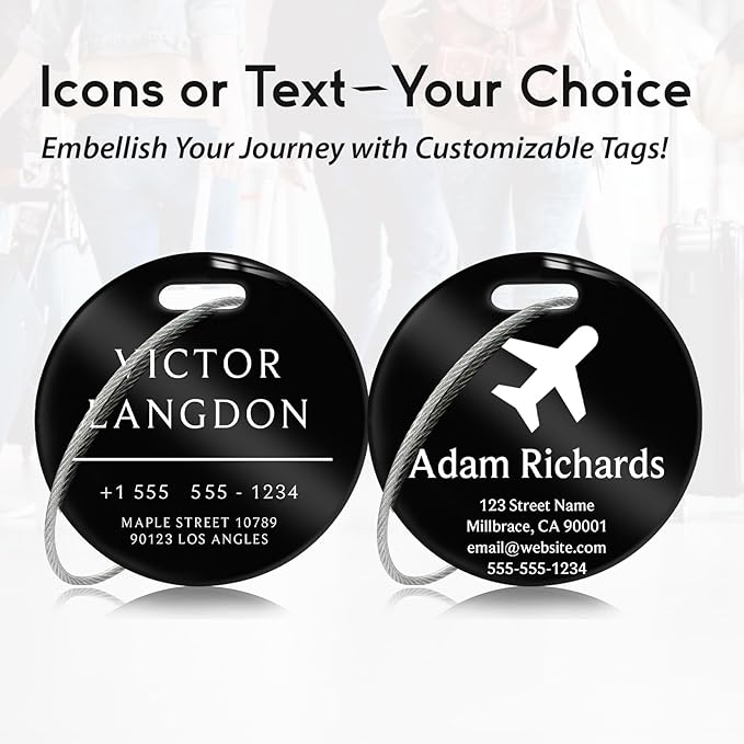 Customized Stainless Steel Luggage Tags: Personalize Your Suitcases, and Bags - Image 3
