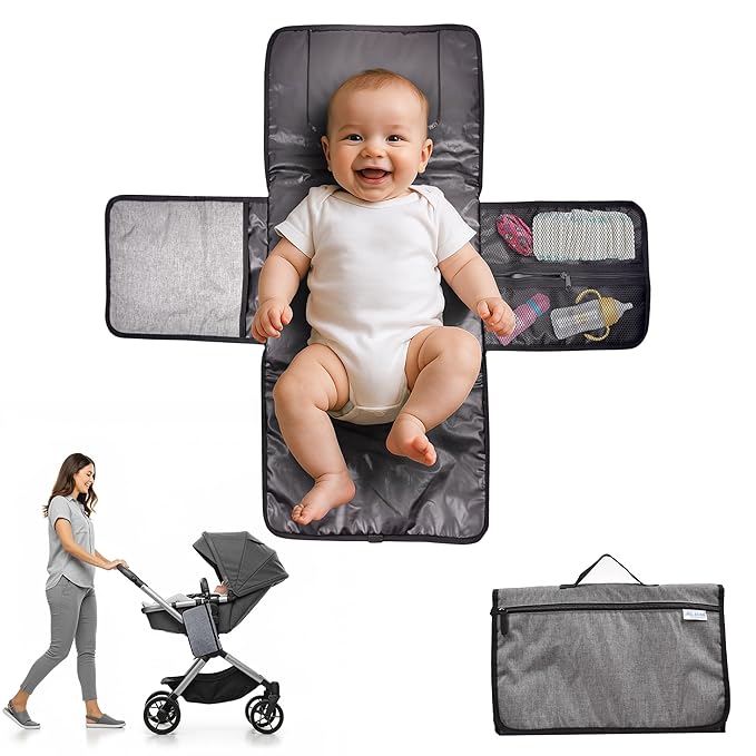 RELEONE Portable Diaper Changing Pad – Waterproof & Foldable Baby Changing Mat by RELEONE