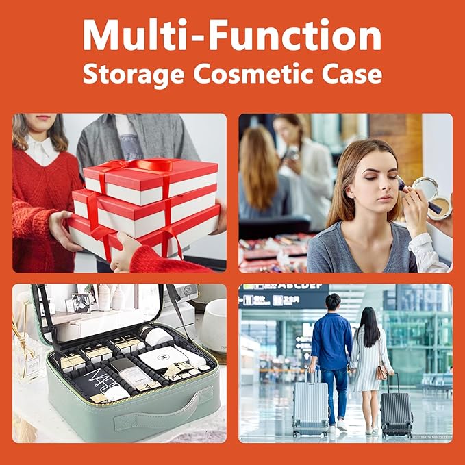 Travel Makeup Bag for Women and Makeup Artists Cosmetic Organizer Large Makeup - Image 5