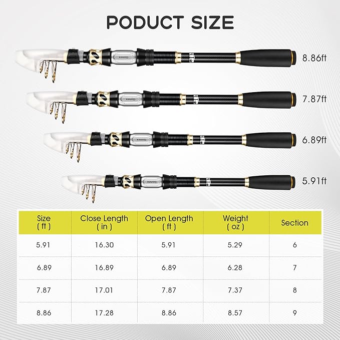 Fishing Rod and Reel Combo Telescopic Pole Set - Image 4