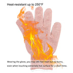 Lessmon Professional Heat Resistant Glove for Hair Styling Heat Blocking for Curling, Flat Iron and Curling Wand Suitable for Left and Right Hands, 1 Piece, Light Pink