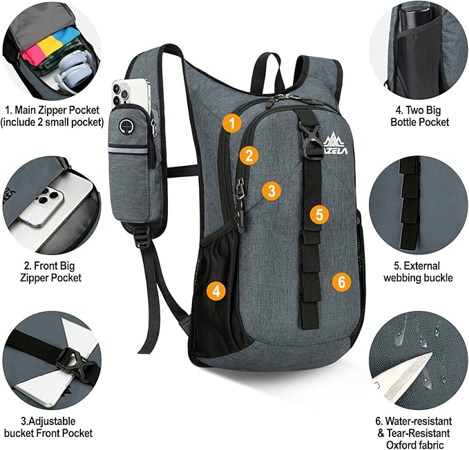 Seektop 15L Small Hiking Backpack - Image 2