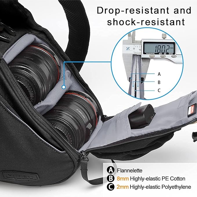 CADeN Camera Bag Sling Backpack Camera Case Waterproof - Image 9