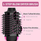 Hair Dryer Brush Blow Dryer Brush in One, Upgraded 4 in 1 Hair Dryer and Styler Volumizer with Negative Ion Anti-frizz Ceramic Titanium Barrel Hot Air Hair Straightener Brush