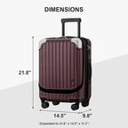 LEVEL8 Grace Carry on Luggage Airline Approved, 20 Inch Expandable Hardside - Image 9