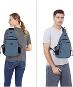 MOSISO Sling Backpack, Canvas Crossbody Hiking Daypack Bag - Image 6