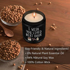 Birthday Unique Men Gifts, I Wish You Lived Next Door Scented Candles, Birthday Gifts for Men