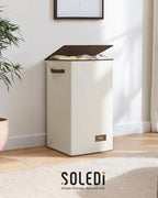 SOLEDI Laundry Hamper with Lid 90L Large & Tall Collapsible Laundry Basket - Image 8