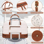 Weekender Bag for Women Canvas Overnight Bag Large Travel Tote Bag Carry on - Image 7