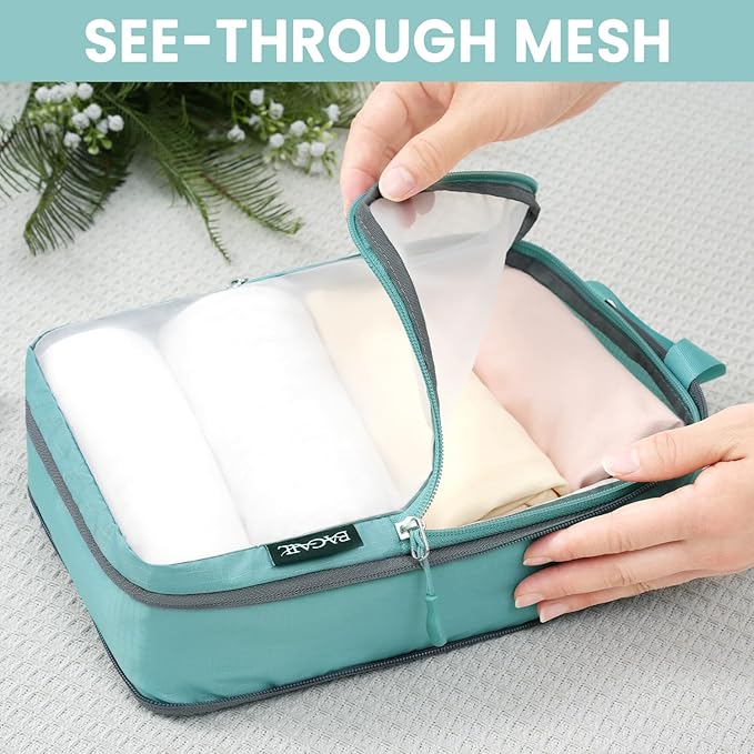 BAGAIL 6 Set Ultralight Compression Packing Cubes Packing Organizer - Image 3