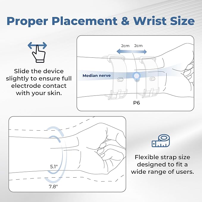 EmeTerm Smart FDA-Cleared Anti-Nausea Wristwatch Touchscreen IP67 Waterproof - Image 7