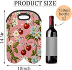 Neoprene Wine Tote, Bottle Carrier Gag Insulating Neoprene Thicker, Insulated - Image 2