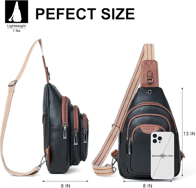 Crossbody Sling Bag for Women Men Anti Theft Cross Body Fanny Pack Belt Bag - Image 3