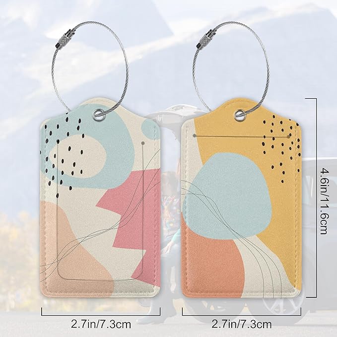 Abstract Lines and Curves 2 Pack Luggage Tag - Image 2