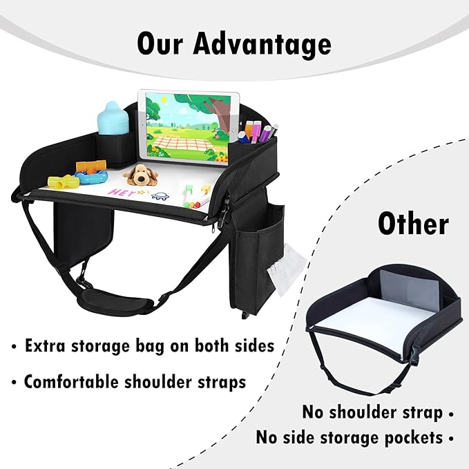 Kids Travel Tray for Car Seat, Toddler Road Trip Essentials - Image 3