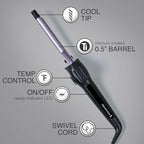 Remington Anti-Static ½-Inch Clipped Curling Iron with Titanium Protection, Fast Heat-Up, Ceramic Barrel for Tight Ringlet Curls & Natural Curl Definition, Auto Shut-Off